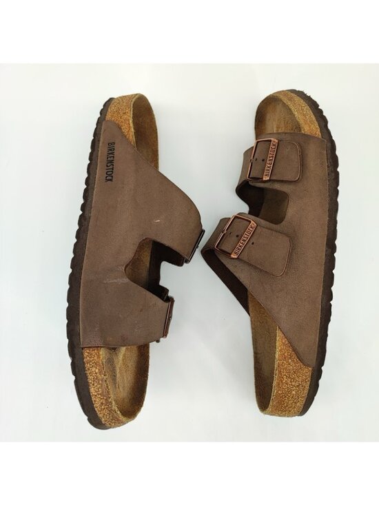 Birkenstock Arizona Men\'s Size 11 US Sandals Birko-Flor Brown Slide Flat main image 9